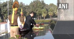 Interpol delegation pays tribute at National Police Memorial in New Delhi